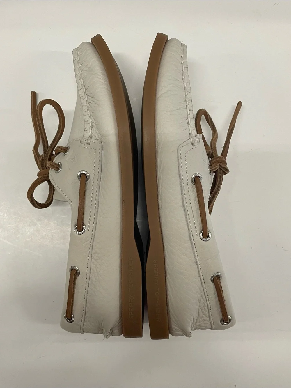 Classic Womens White Sperry Authentic Original 2-Eye Boat Shoes  Size 5.5